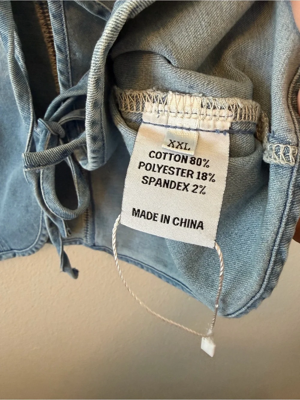 Denim Tie Front Cropped Vest Light Wash Layering Plus Size Bow Coquette Festival